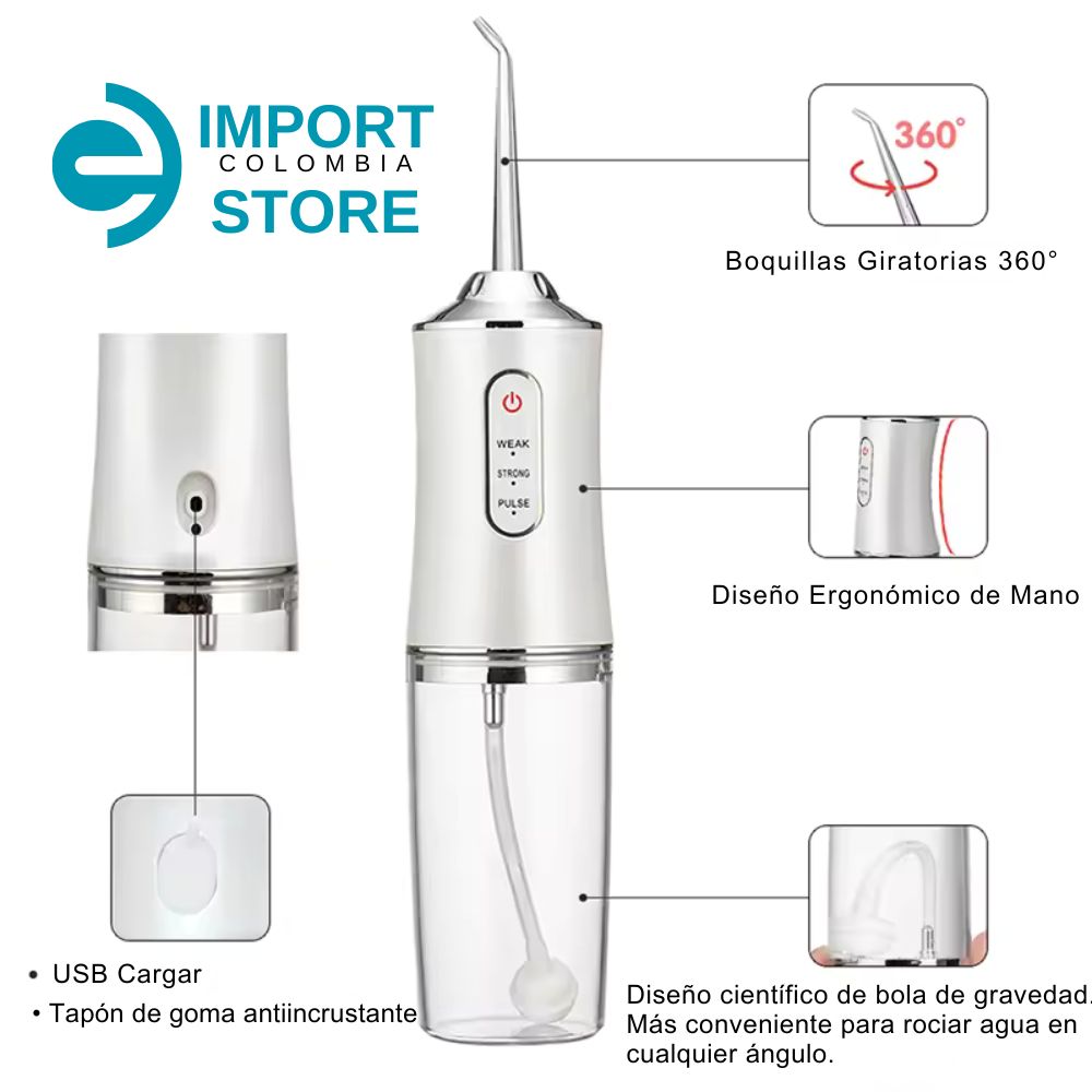 Irrigador Bucal Portátil 🌊 Limpieza profunda y sin sangrado – ¡HOY 40% MENOS + ENVÍO GRATIS!